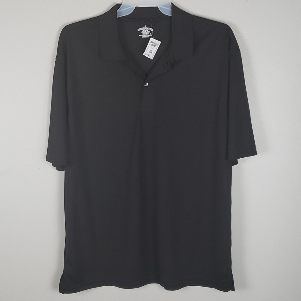 Burlington Outer Banks Cool Dri XL Black Polo NWT